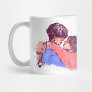 Longing eyes (Cute couple Kiss) Mug